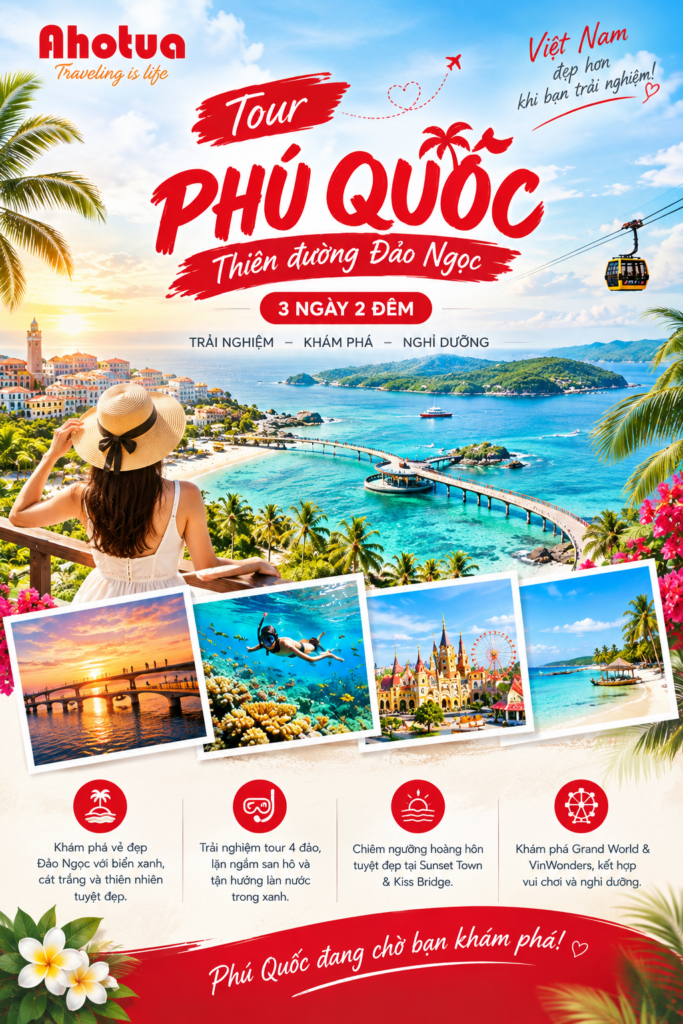 PHÚ QUỐC – THIÊN ĐƯỜNG ĐẢO NGỌC 3 NGÀY 2 ĐÊM | TRẢI NGHIỆM – KHÁM PHÁ – NGHỈ DƯỠNG